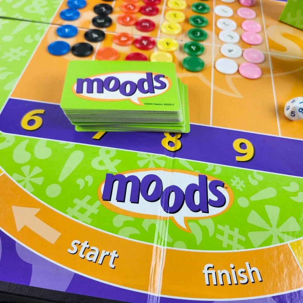 Moods Board Game Adult 2000 Hasbro Party Game 100% Complete